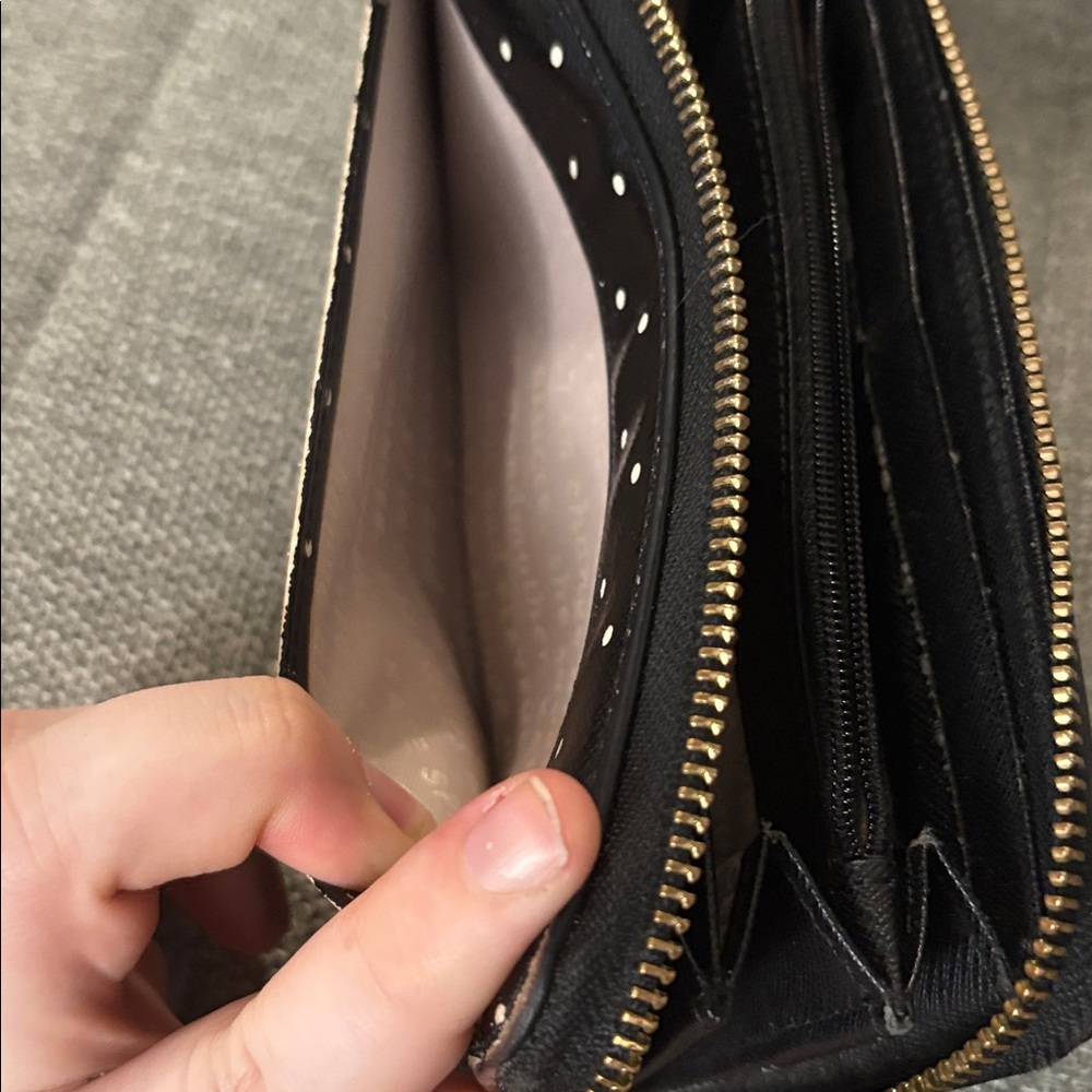 Kate Spade Black and White Polka Dot Wallet - Picture 9 of 11